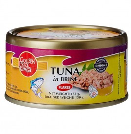 Golden Prize Tuna Flakes In Brine   Tin  185 grams